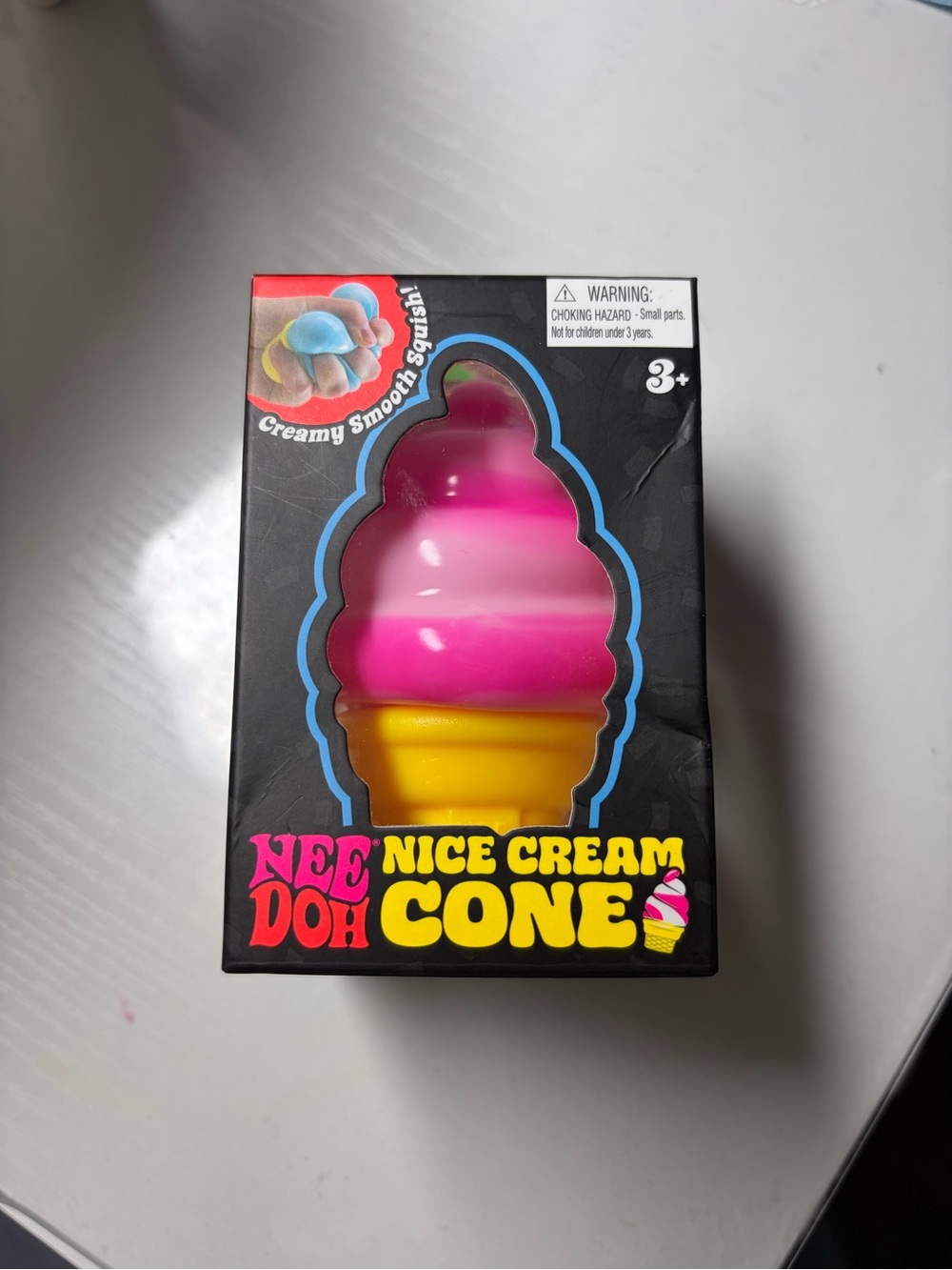 Pink & Yellow Nice Cream Cone Squishy Toy